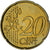Monaco, Rainier III, 20 Euro Cent, 2001, Paris, AU(55-58), Brass, Gadoury:MC176