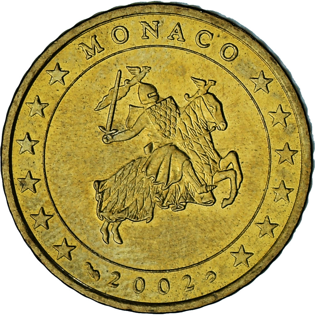Monaco, Rainier III, 50 Euro Cent, 2002, Paris, AU(55-58), Brass, Gadoury:MC177
