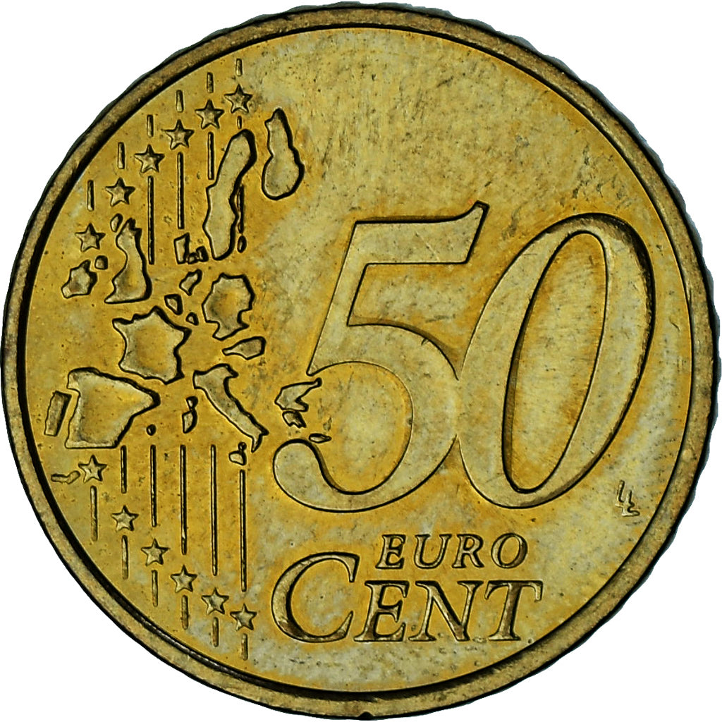 Monaco, Rainier III, 50 Euro Cent, 2002, Paris, AU(55-58), Brass, Gadoury:MC177