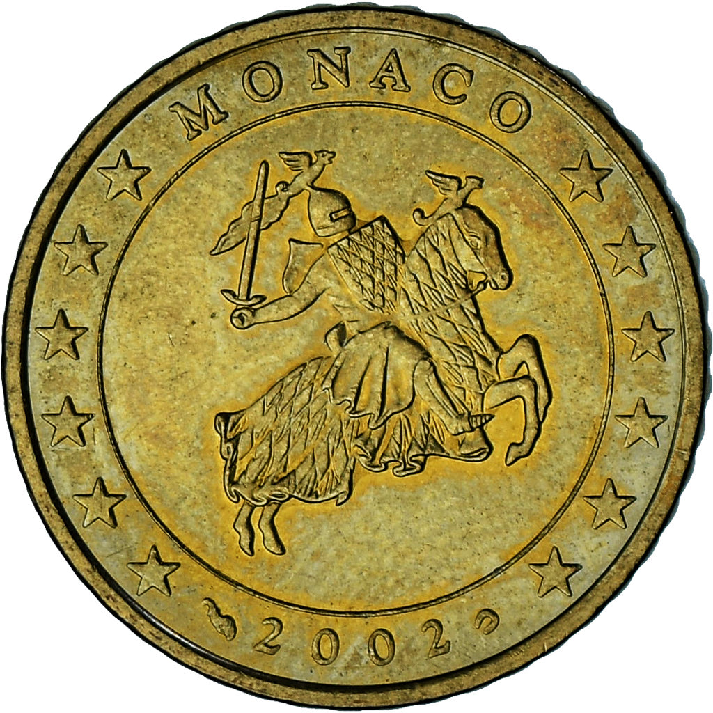 Monaco, Rainier III, 50 Euro Cent, 2002, Paris, AU(55-58), Brass, Gadoury:MC177