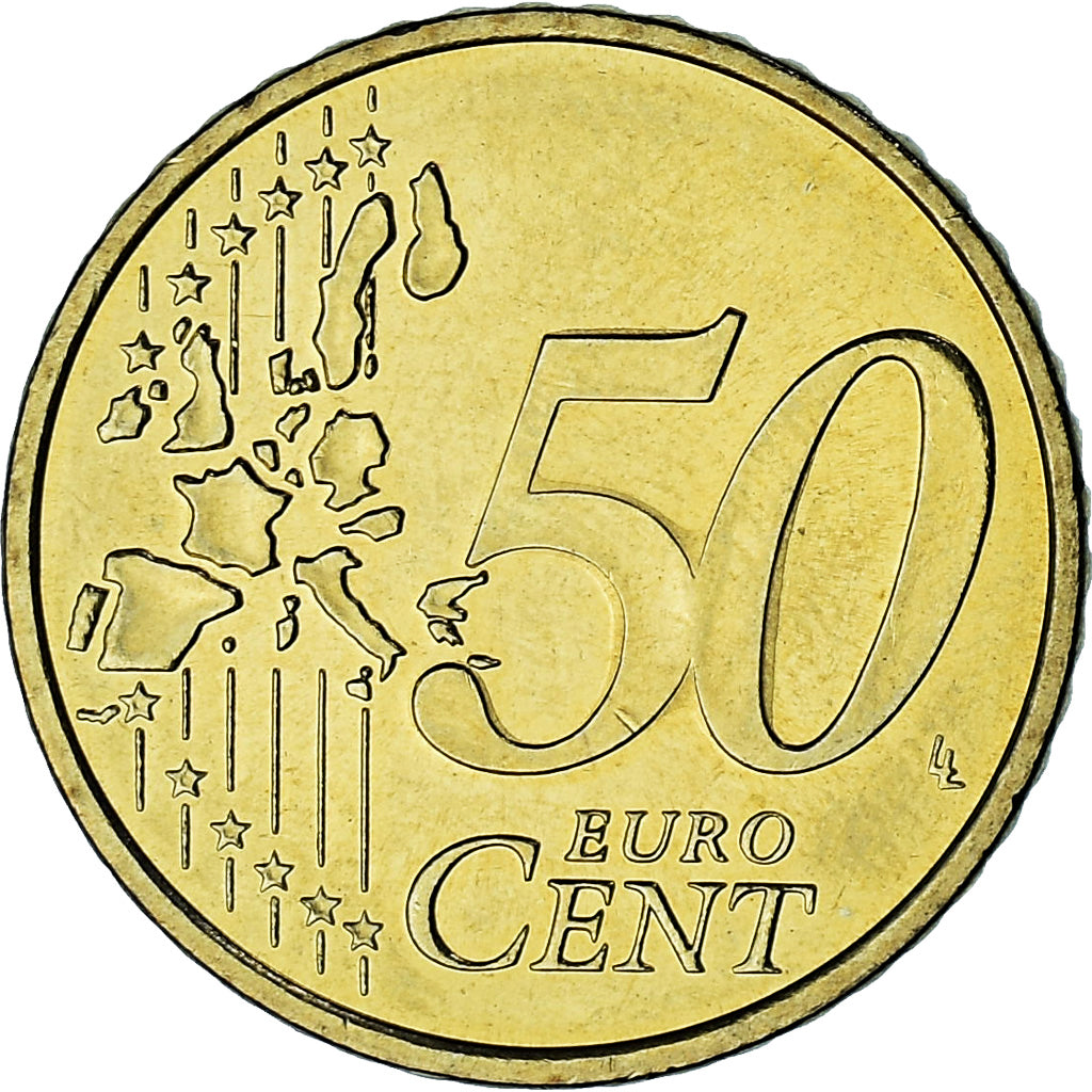Monaco, Rainier III, 50 Euro Cent, 2002, Paris, AU(55-58), Brass, Gadoury:MC177