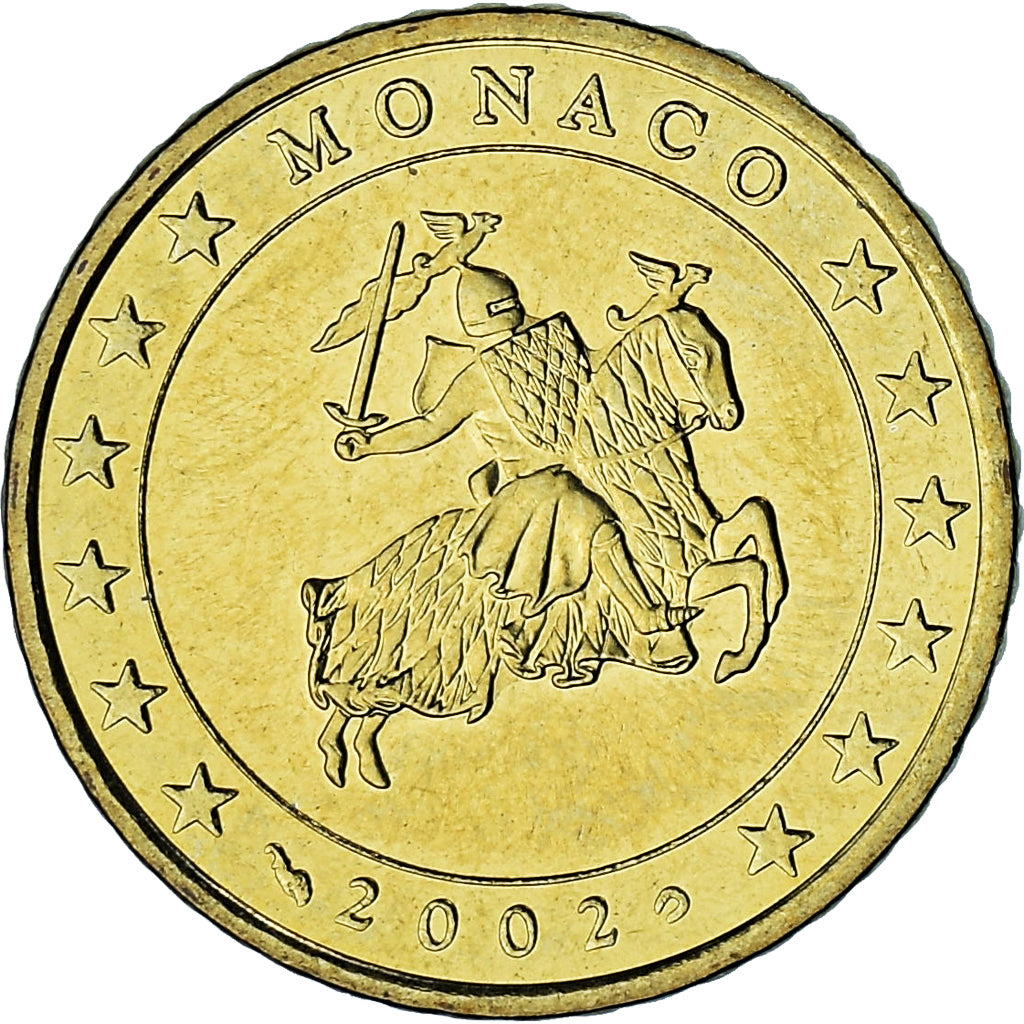 Monaco, Rainier III, 50 Euro Cent, 2002, Paris, AU(55-58), Brass, Gadoury:MC177