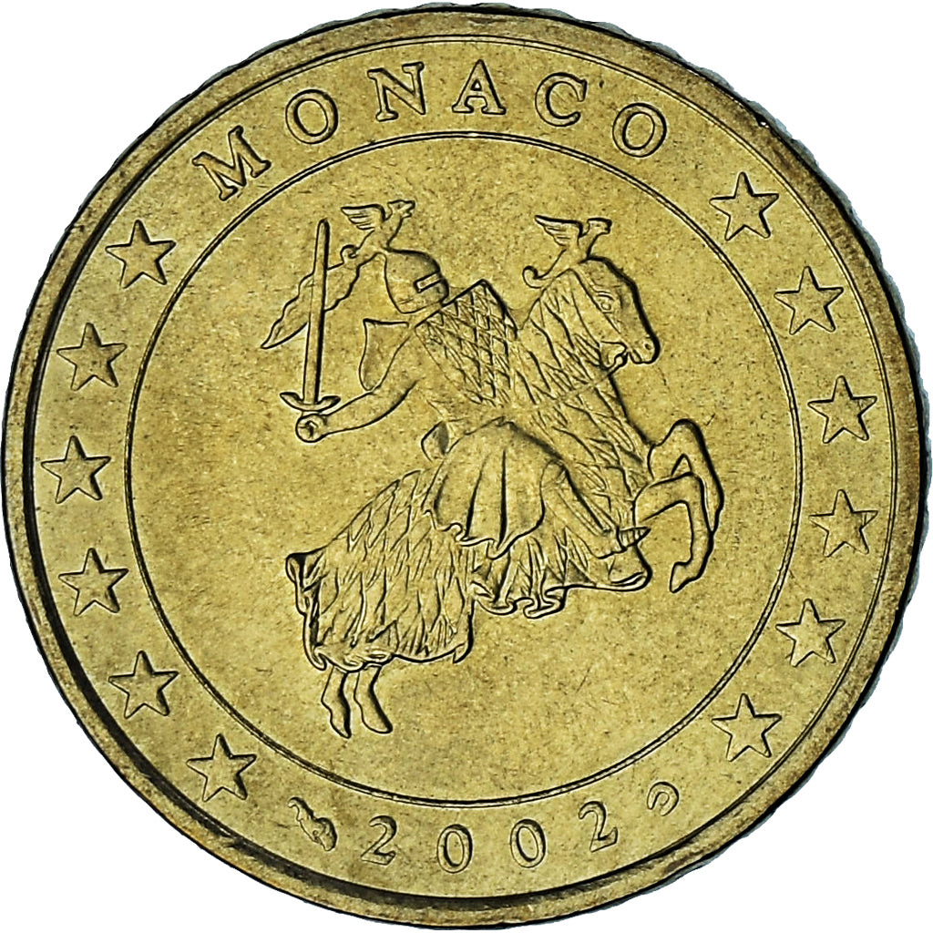 Monaco, Rainier III, 50 Euro Cent, 2002, Paris, PR, Tin, Gadoury:MC177, KM:172