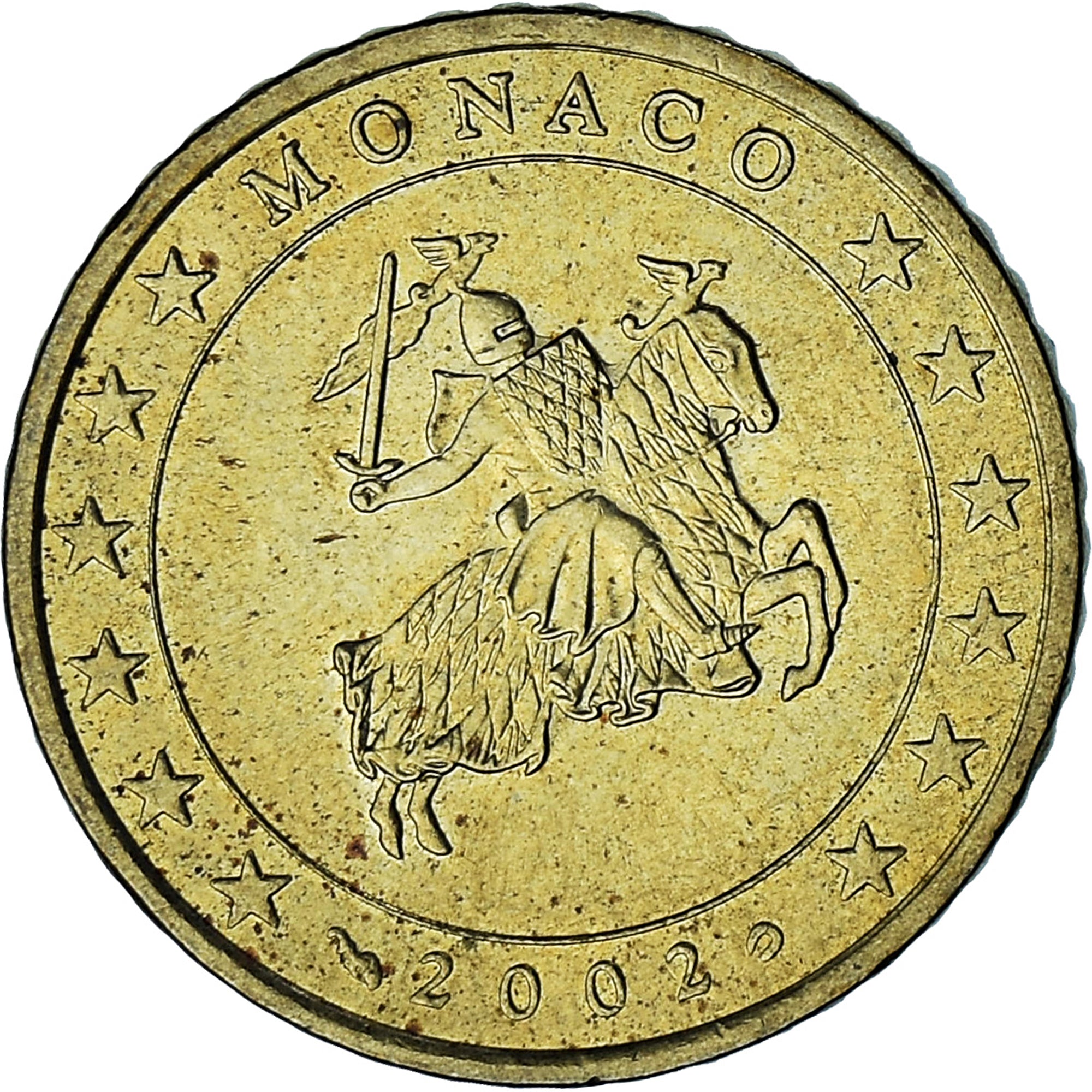 Monaco, Rainier III, 50 Euro Cent, 2002, Paris, SUP, Laiton, Gadoury:MC177