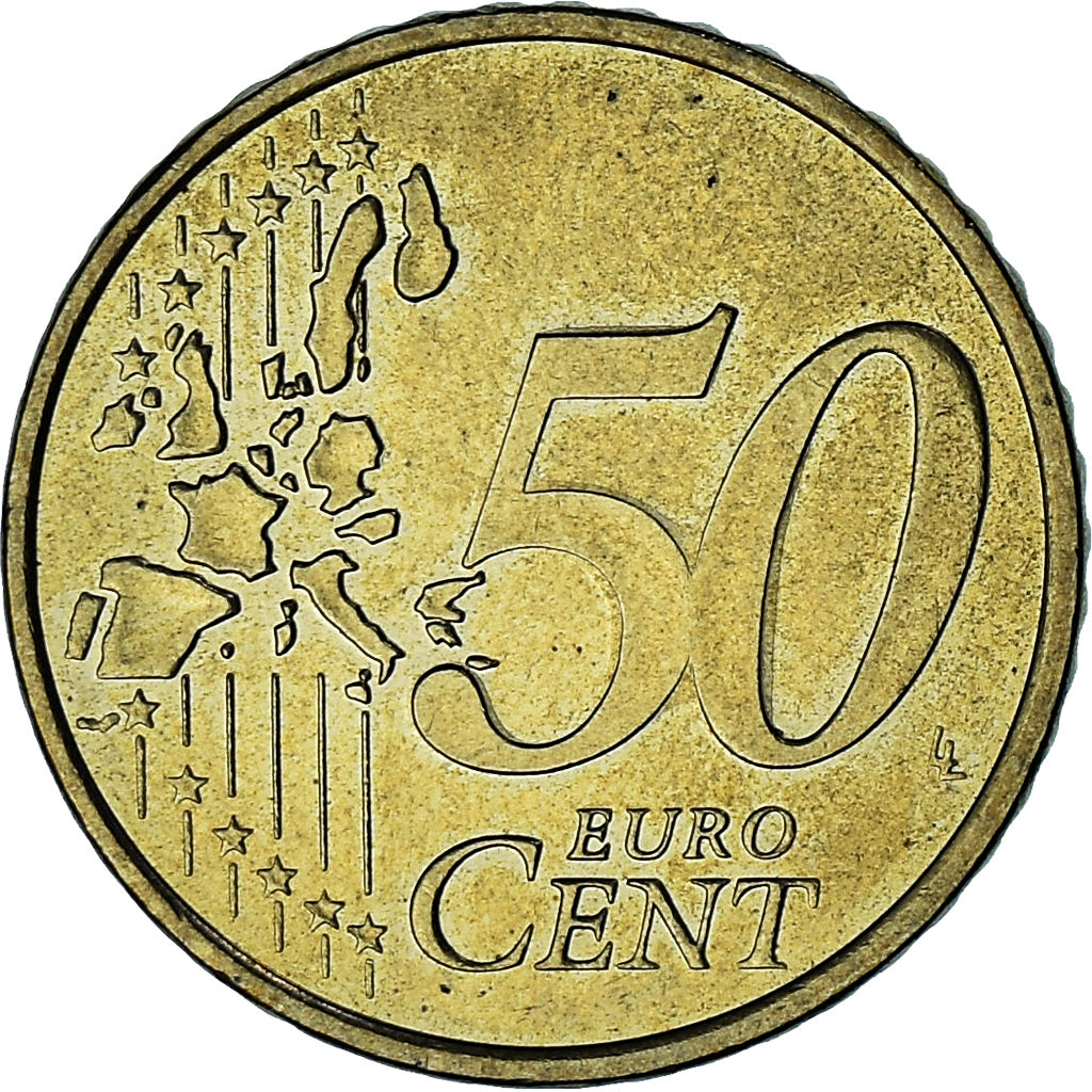 Monaco, Rainier III, 50 Euro Cent, 2002, Paris, SUP, Laiton, Gadoury:MC177