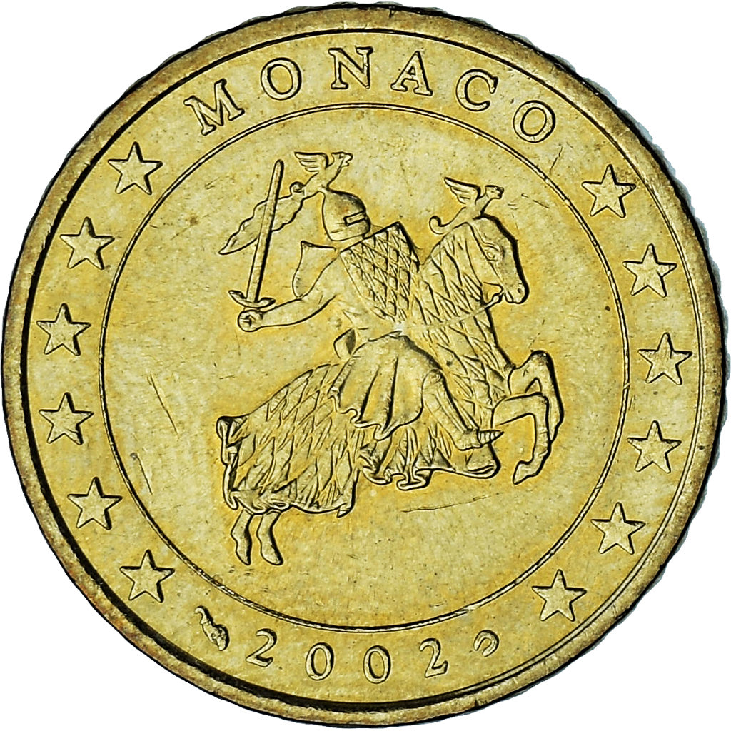 Monaco, Rainier III, 50 Euro Cent, 2002, Paris, AU(50-53), Brass, Gadoury:MC177