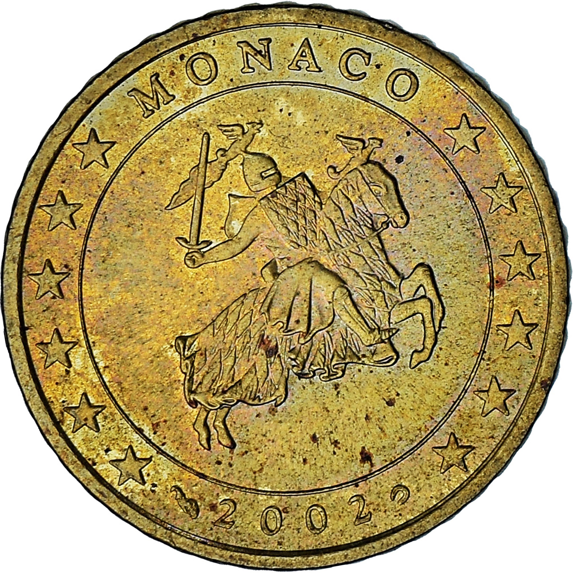 Monaco, Rainier III, 50 Euro Cent, 2002, Paris, AU(50-53), Brass, Gadoury:MC177