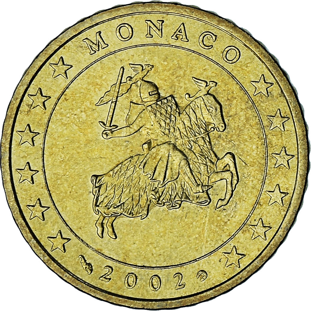 Monaco, Rainier III, 50 Euro Cent, 2002, Paris, AU(50-53), Brass, Gadoury:MC177