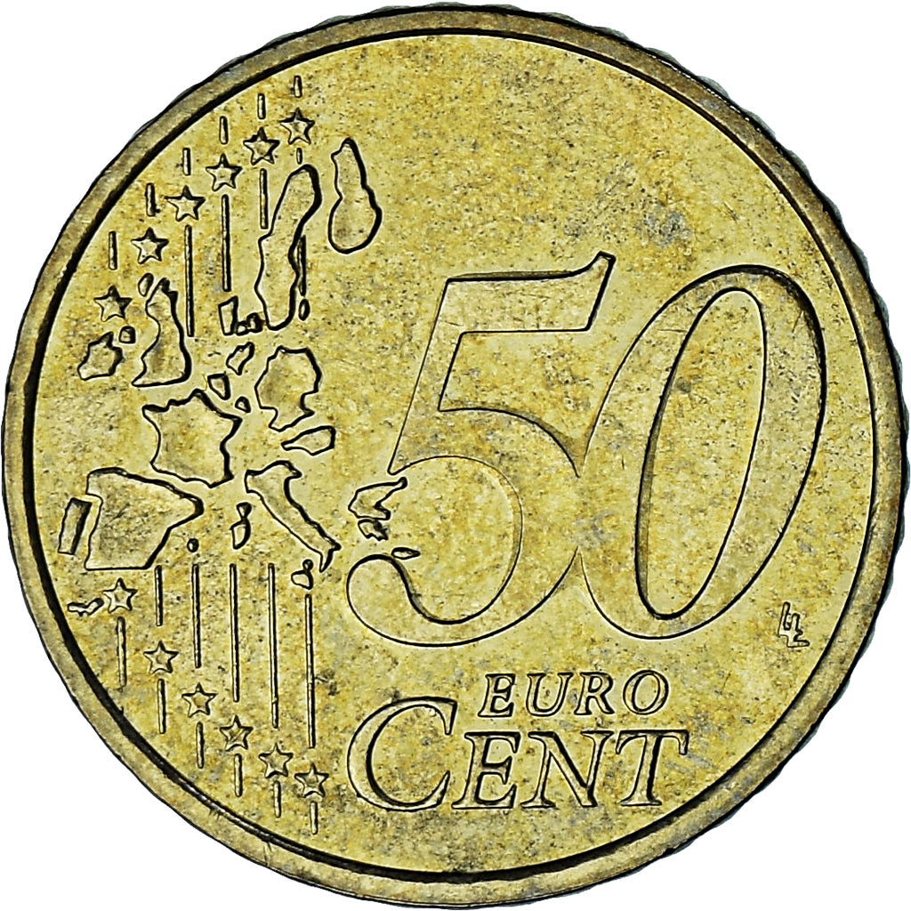 Monaco, Rainier III, 50 Euro Cent, 2002, Paris, AU(50-53), Brass, Gadoury:MC177