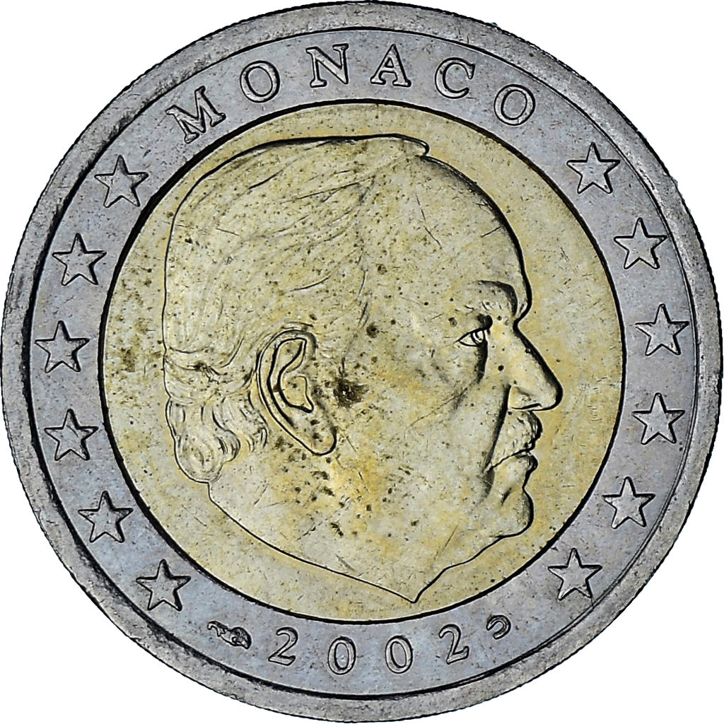 Monaco, Rainier III, 2 Euro, 2002, Paris, ZF+, Bi-Metallic, Gadoury:MC179