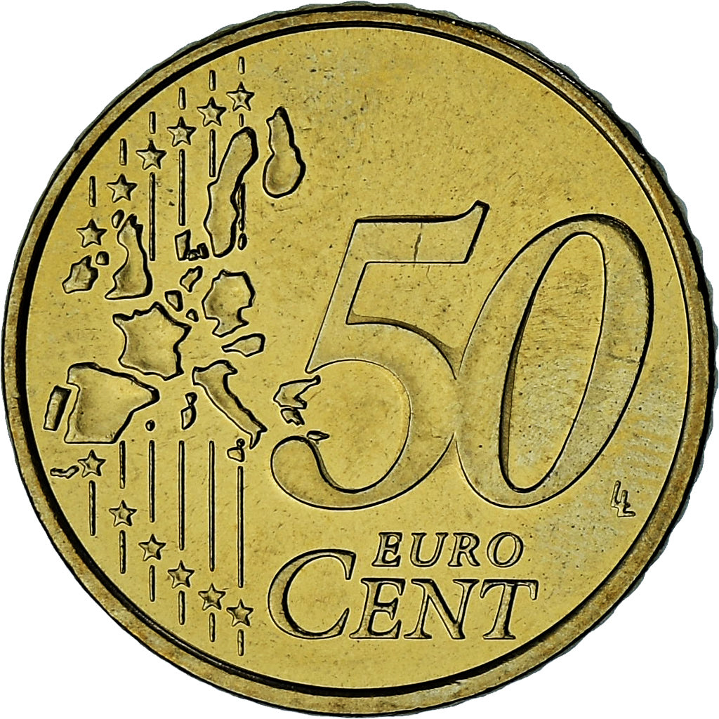 Mónaco, Rainier III, 50 Euro Cent, 2002, Paris, AU(55-58), Latão