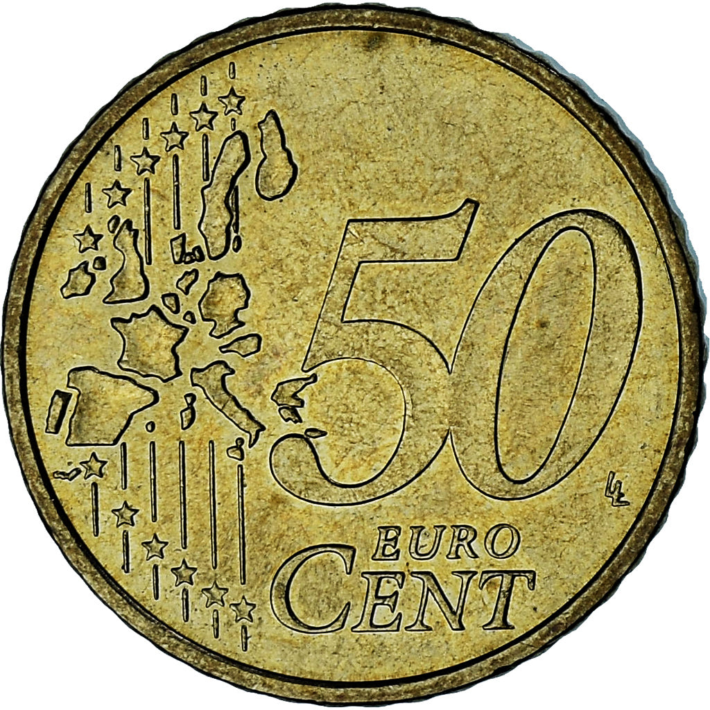 Monaco, Rainier III, 50 Euro Cent, 2003, Paris, AU(55-58), Mosiądz