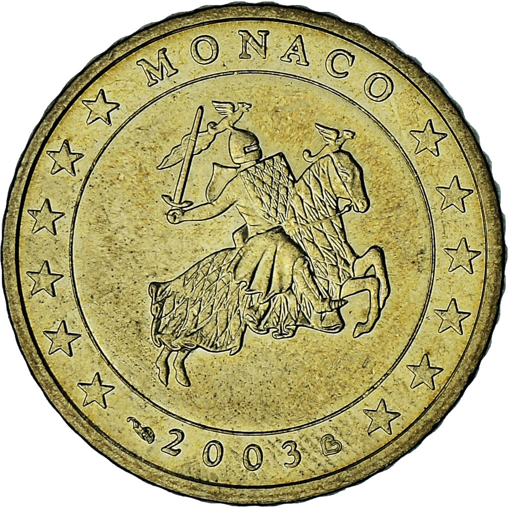 Monaco, Rainier III, 50 Euro Cent, 2003, Paris, SUP, Laiton, Gadoury:MC177