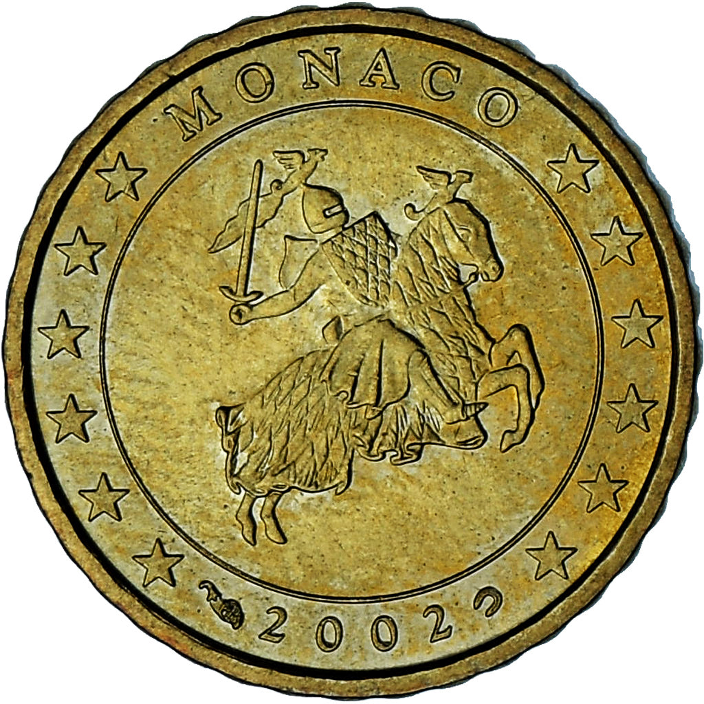 Monaco, Rainier III, 10 Euro Cent, 2002, Paris, AU(55-58), Brass, Gadoury:MC175