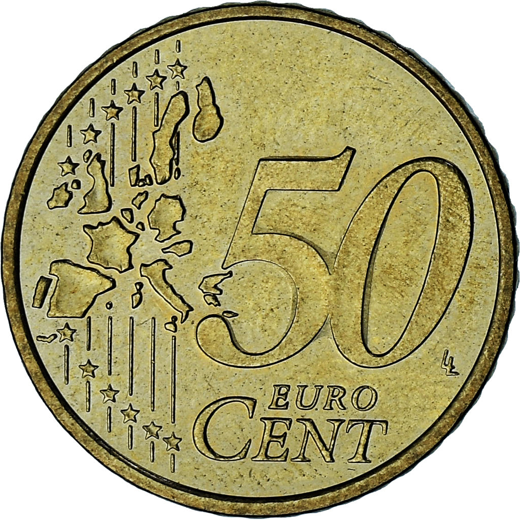Monaco, Rainier III, 50 Euro Cent, 2002, Paris, VZ, Messing, Gadoury:MC177
