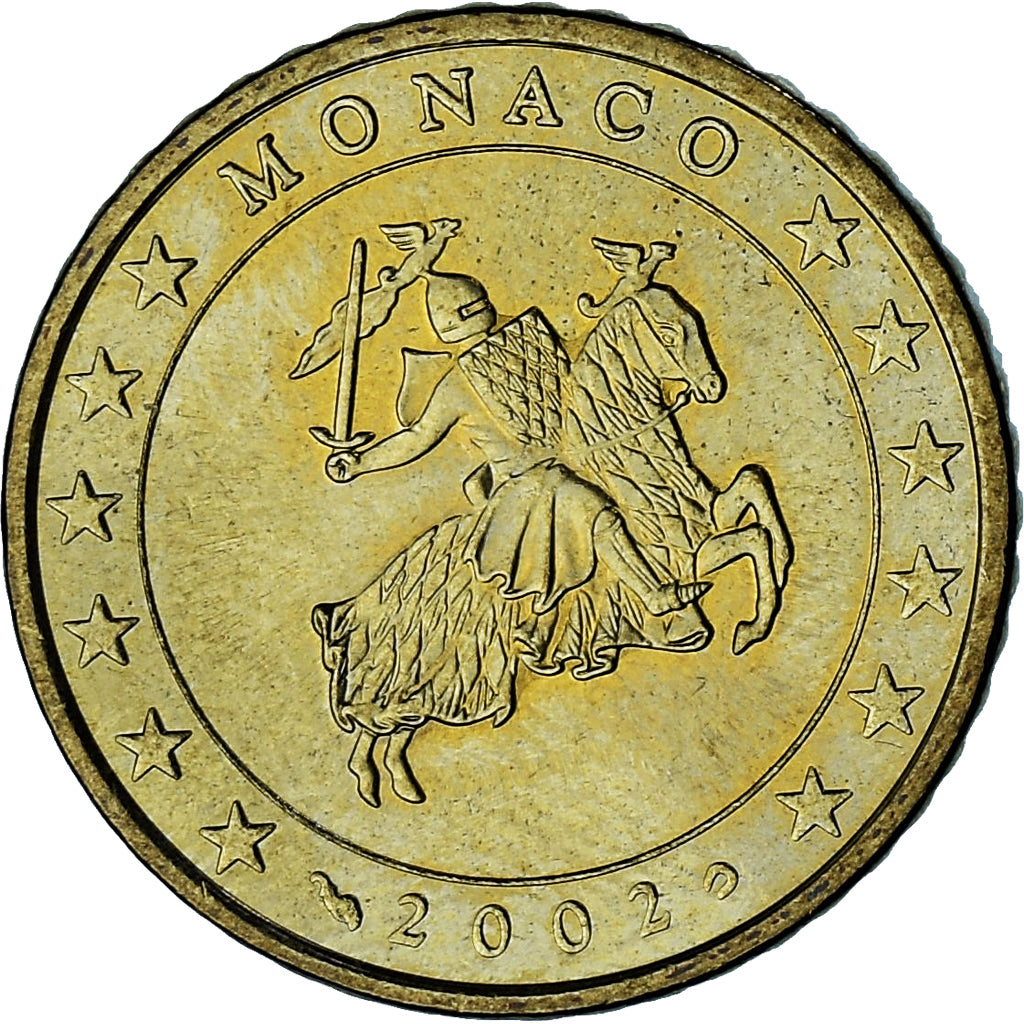 Monaco, Rainier III, 50 Euro Cent, 2002, Paris, SUP, Laiton, Gadoury:MC177