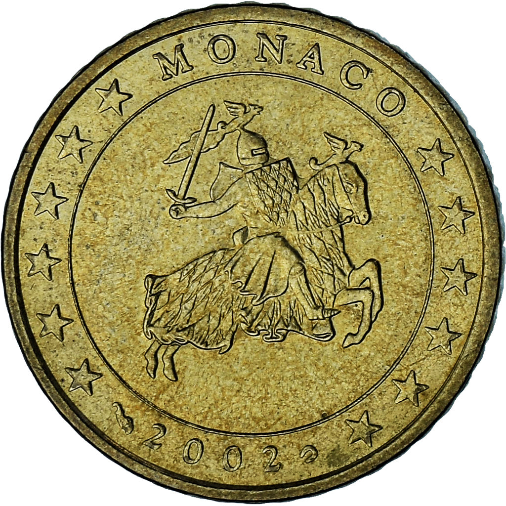 Monaco, Rainier III, 50 Euro Cent, 2002, Paris, AU(50-53), Brass, Gadoury:MC177