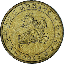 Monaco, Rainier III, 50 Euro Cent, 2002, Paris, AU(50-53), Brass, Gadoury:MC177