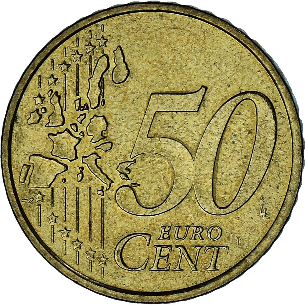 Monaco, Rainier III, 50 Euro Cent, 2002, Paris, AU(50-53), Brass, Gadoury:MC177