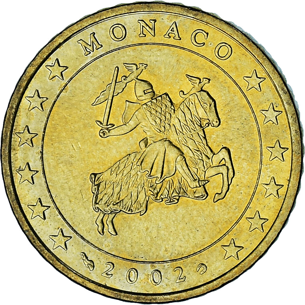 Monaco, Rainier III, 50 Euro Cent, 2002, Paris, AU(55-58), Brass, Gadoury:MC177