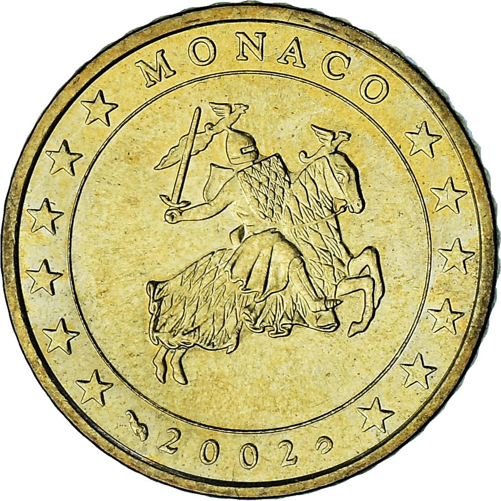 Monaco, Rainier III, 50 Euro Cent, 2002, Paris, VZ, Messing, Gadoury:MC177