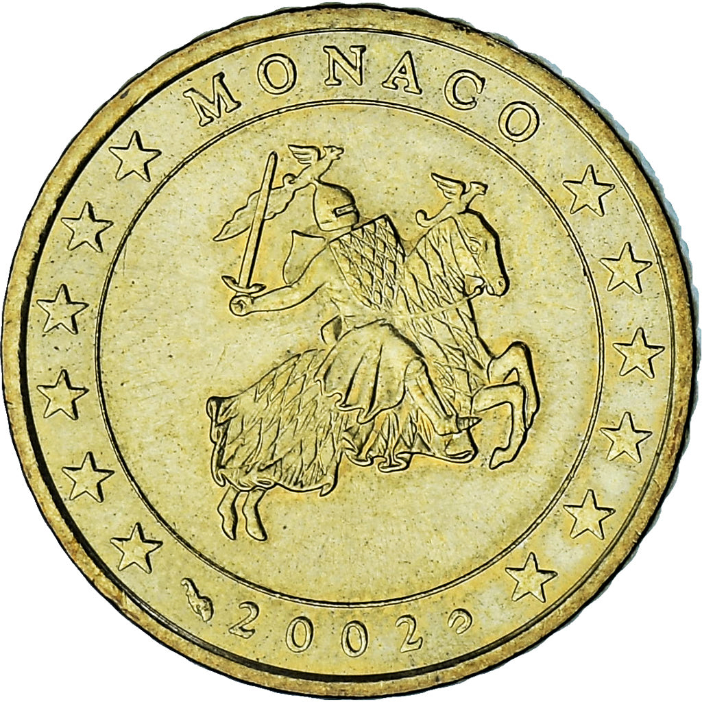 Monaco, Rainier III, 50 Euro Cent, 2002, Paris, AU(55-58), Brass, Gadoury:MC177