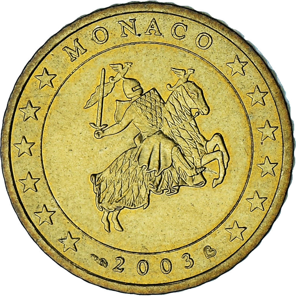 Monaco, Rainier III, 50 Euro Cent, 2003, Paris, AU(55-58), Brass, Gadoury:MC177