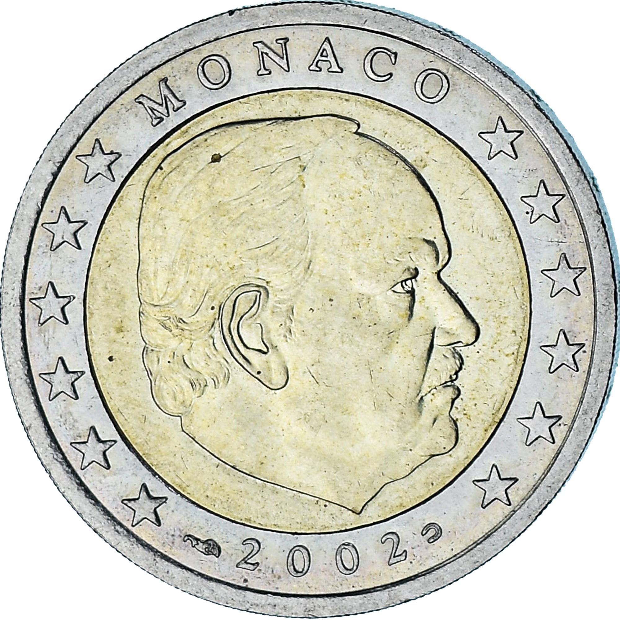 Monaco, Rainier III, 2 Euro, 2002, Paris, AU(55-58), Bi-Metallic, Gadoury:MC179