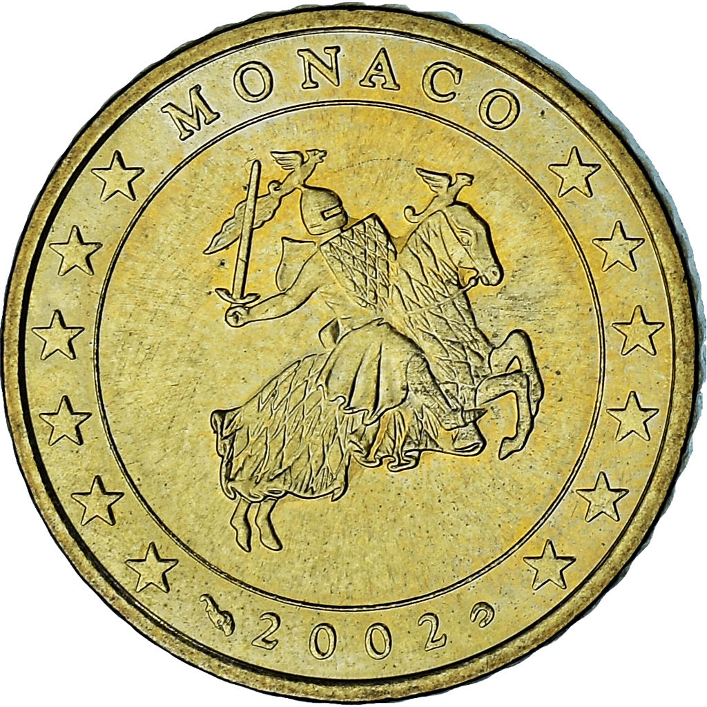Monaco, Rainier III, 50 Euro Cent, 2002, Paris, AU(55-58), Brass, Gadoury:MC177