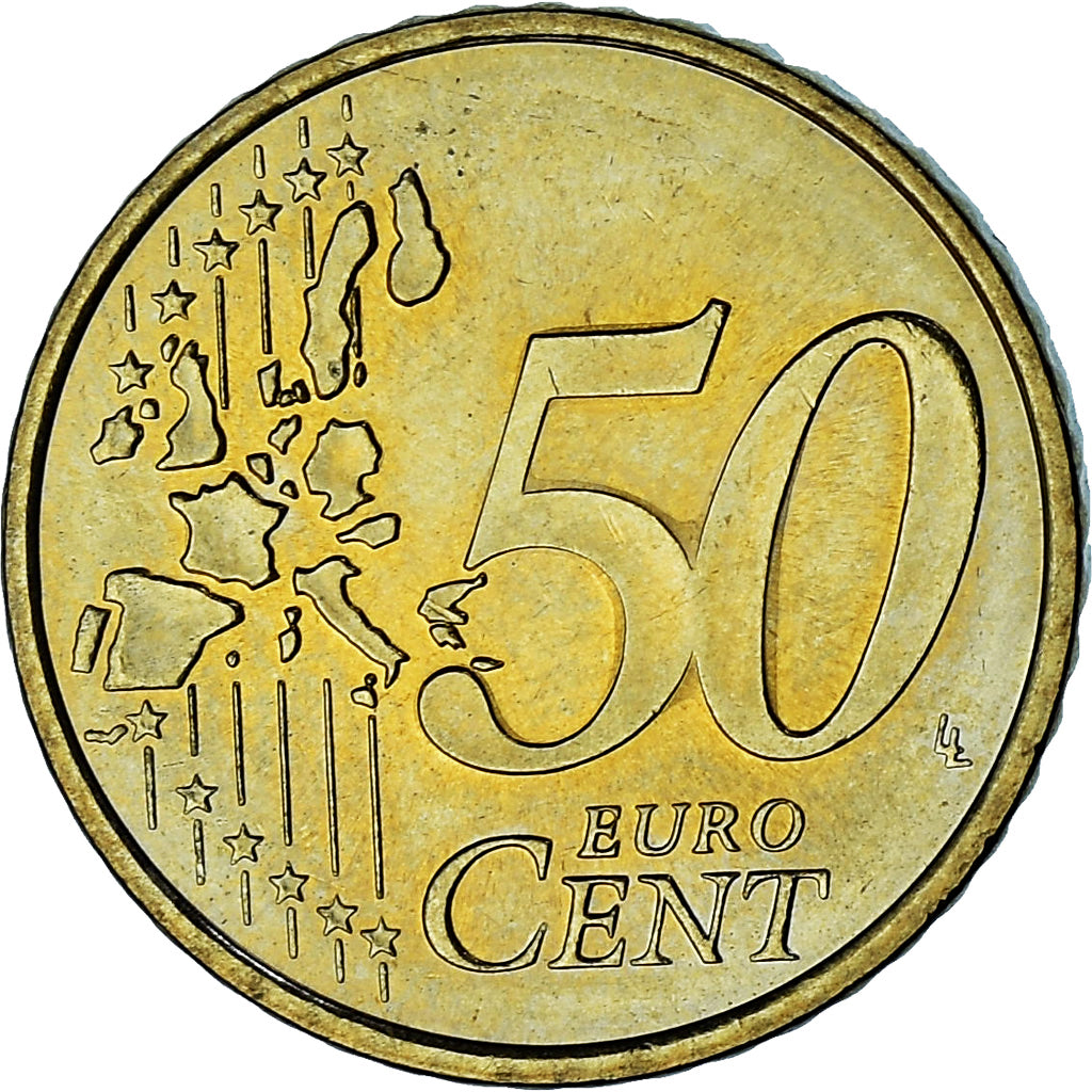 Monaco, Rainier III, 50 Euro Cent, 2002, Paris, AU(55-58), Brass, Gadoury:MC177