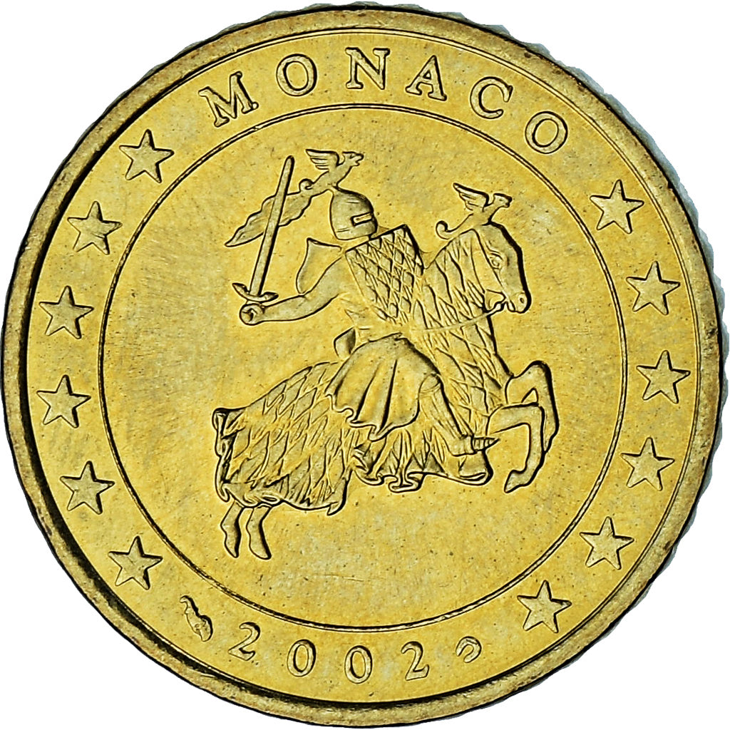 Monaco, Rainier III, 50 Euro Cent, 2002, Paris, AU(55-58), Brass, Gadoury:MC177