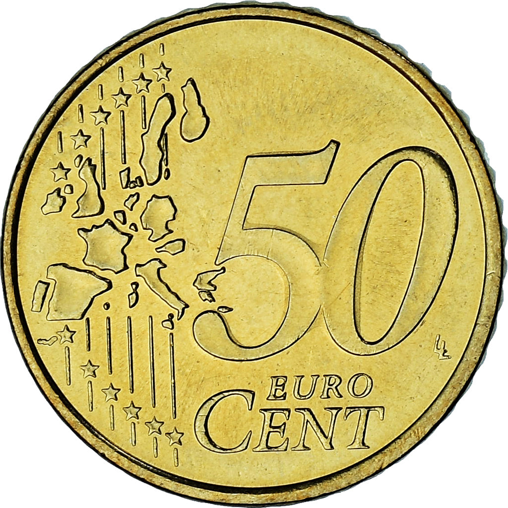 Monaco, Rainier III, 50 Euro Cent, 2002, Paris, AU(55-58), Brass, Gadoury:MC177