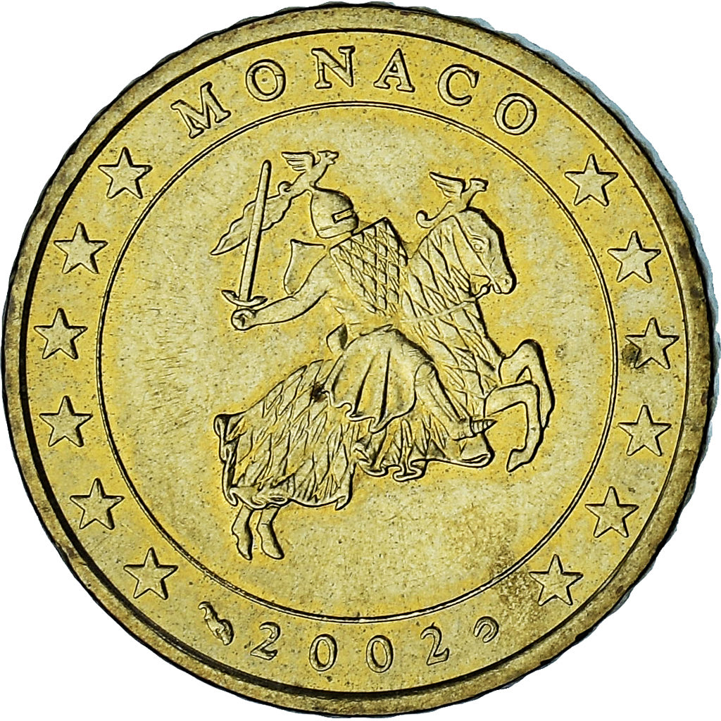 Monaco, Rainier III, 50 Euro Cent, 2002, Paris, AU(55-58), Brass, Gadoury:MC177