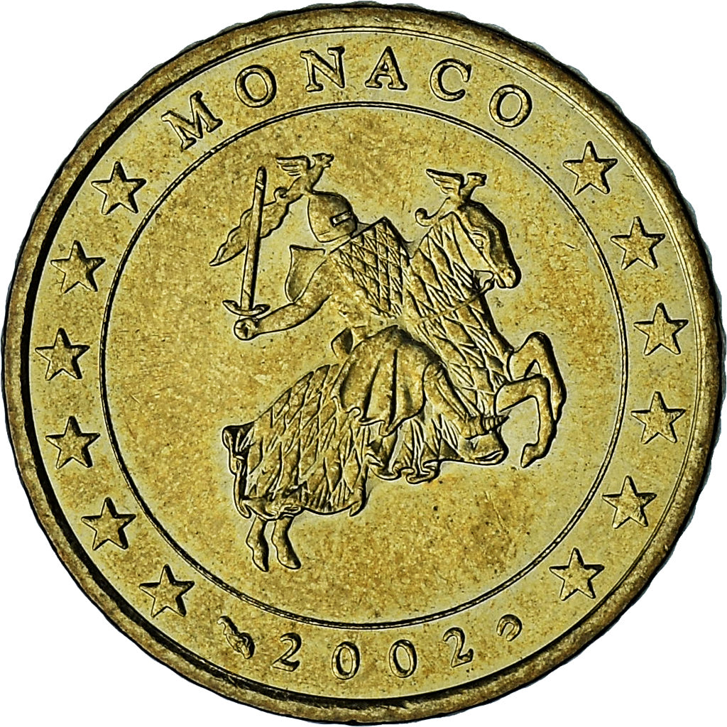 Monaco, Rainier III, 50 Euro Cent, 2002, Paris, VZ, Messing, Gadoury:MC177