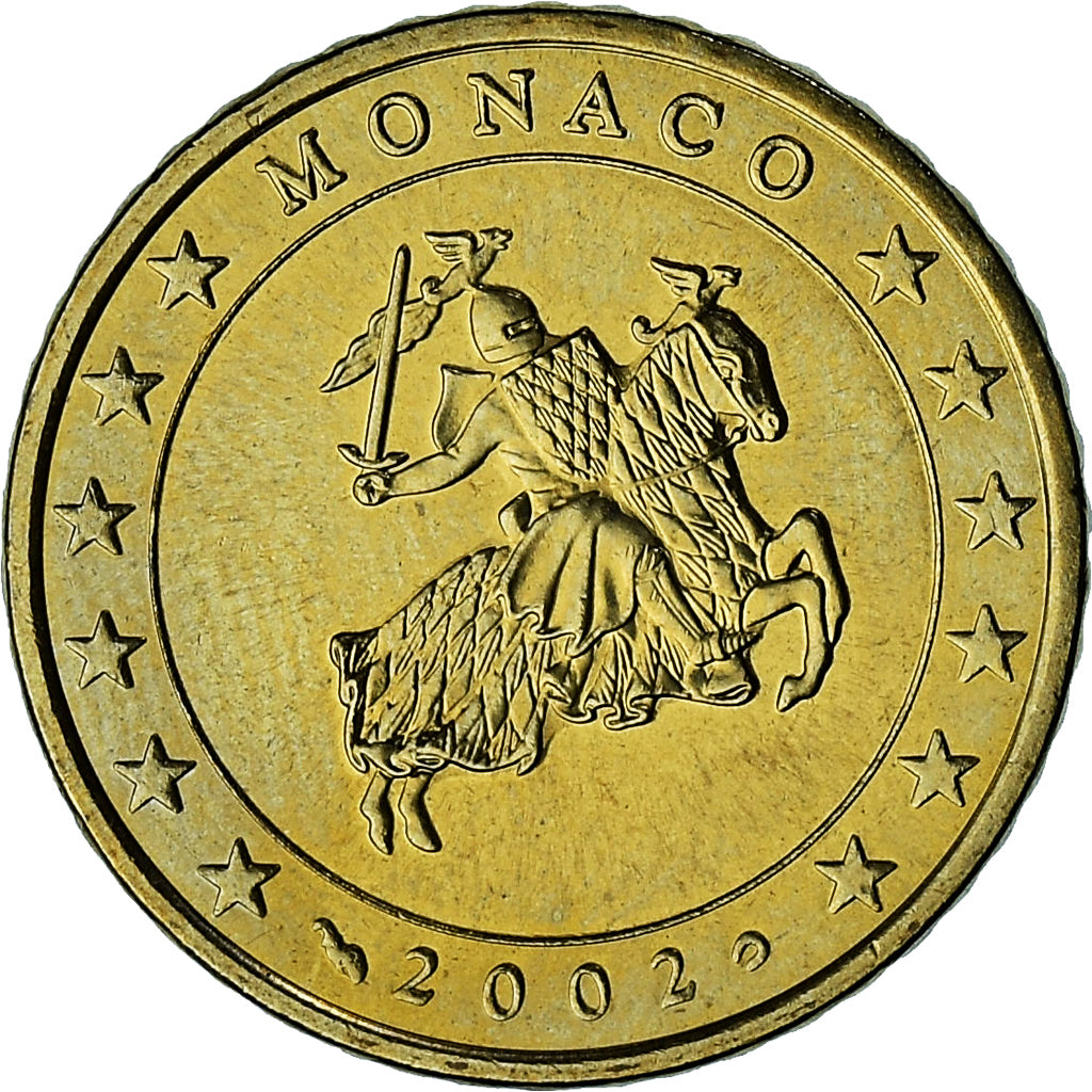 Monaco, Rainier III, 50 Euro Cent, 2002, Paris, AU(55-58), Brass, Gadoury:MC177