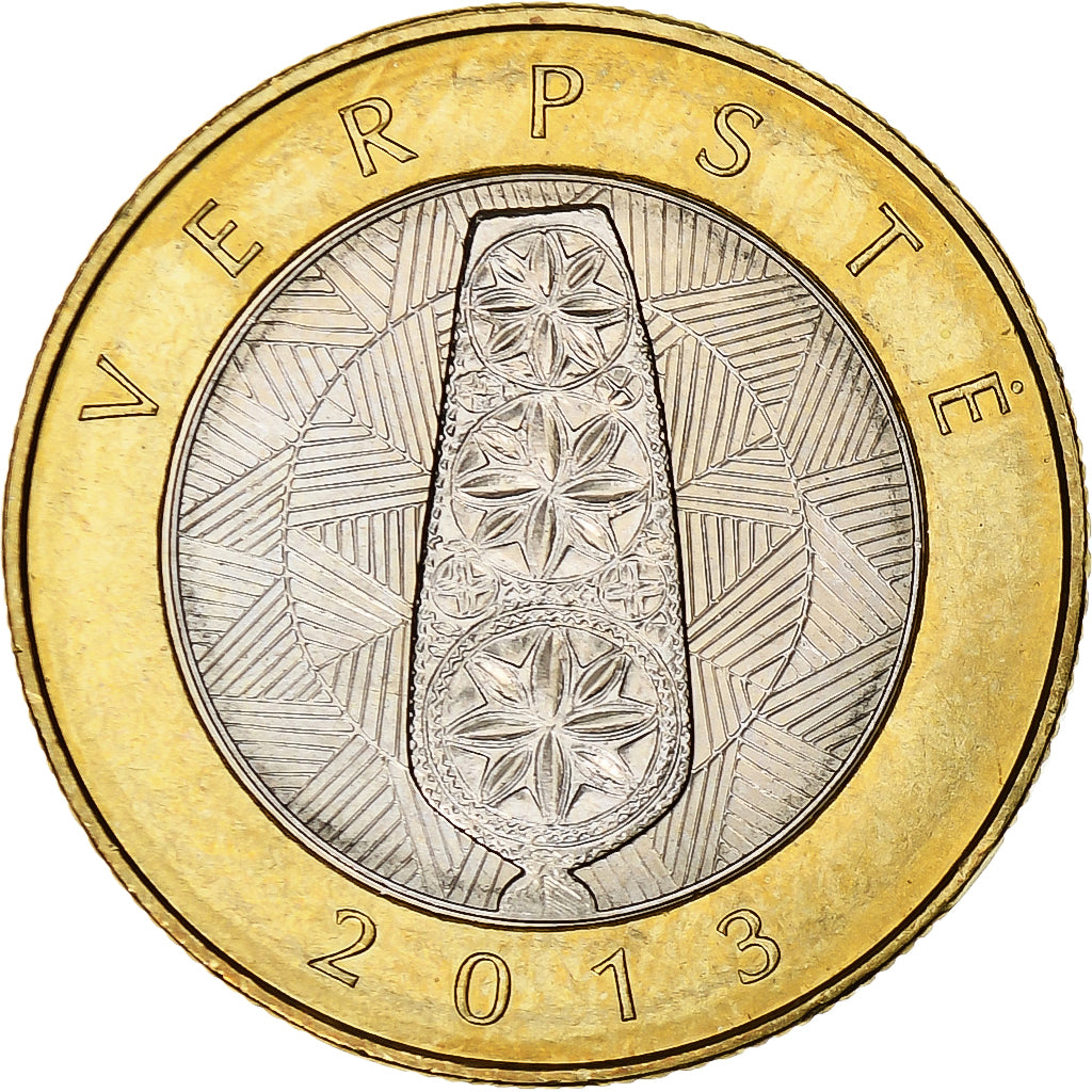 Lithuania, 2 Litai, 2013, Verpste, Bi-Metallic, UNZ, KM:112