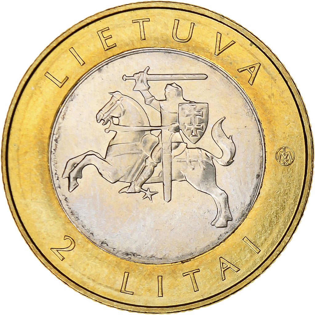 Lithuania, 2 Litai, 2013, Puntukas, Bi-Metallic, AU(55-58), KM:112