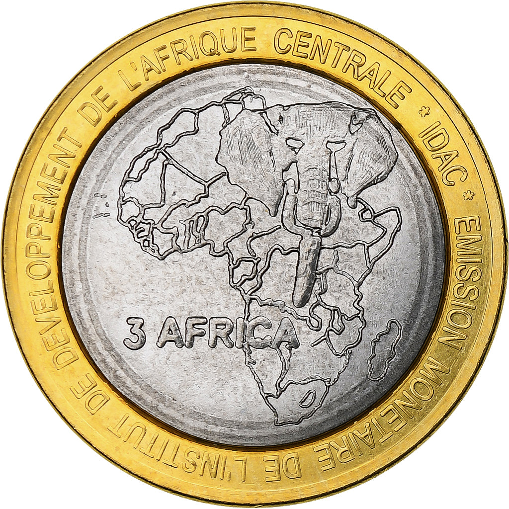 Chad, 4500 CFA Francs-3 Africa, 2015, Bi-Metallic, UNZ