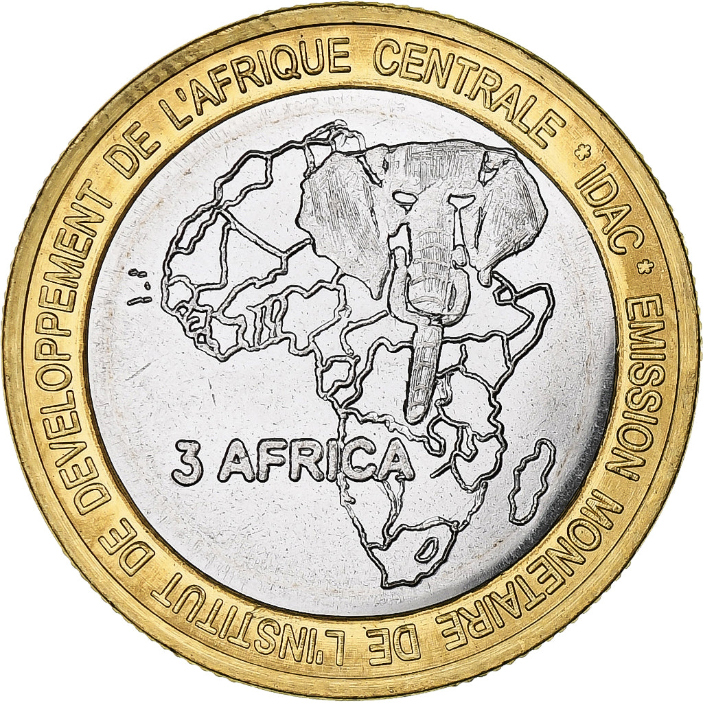 Ciad, 4500 CFA Francs-3 Africa, 2005, Bi-metallico, SPL