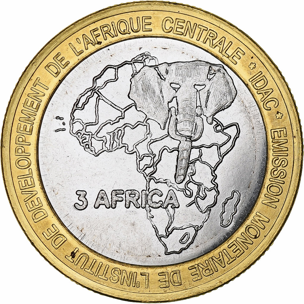 Chad, 4500 CFA Francs-3 Africa, 2005, Bi-Metallic, MS(63)