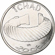 Ciad, 1500 CFA Francs-1 Africa, 2005, Ferro placcato nichel, SPL, KM:19