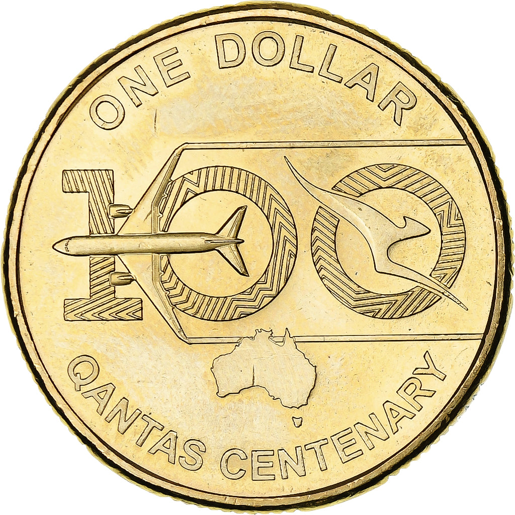 Australia, Dollar, Qantas, 2020, Bronzo-alluminio, SPL