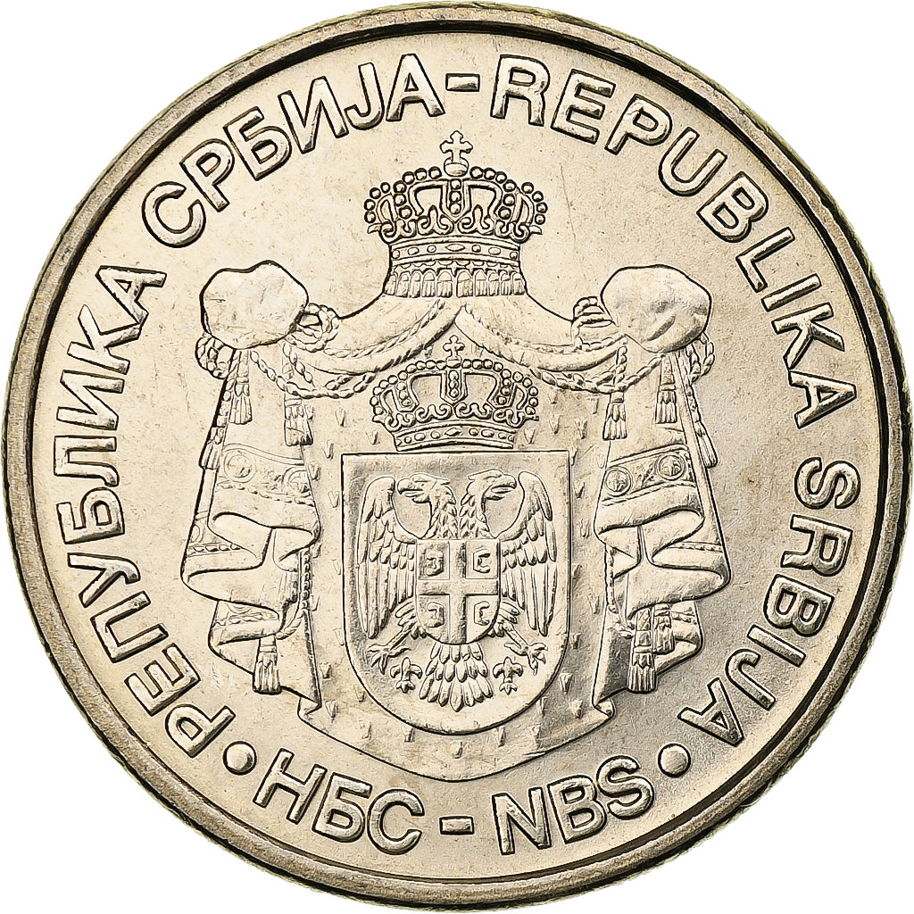 Sérvia, 20 Dinara, 2007, Cobre-Níquel-Zinco, MS(63), KM:47