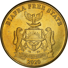 Biafra, 10 Shillings, Rhinocéros, 2020, Brass, MS(63)