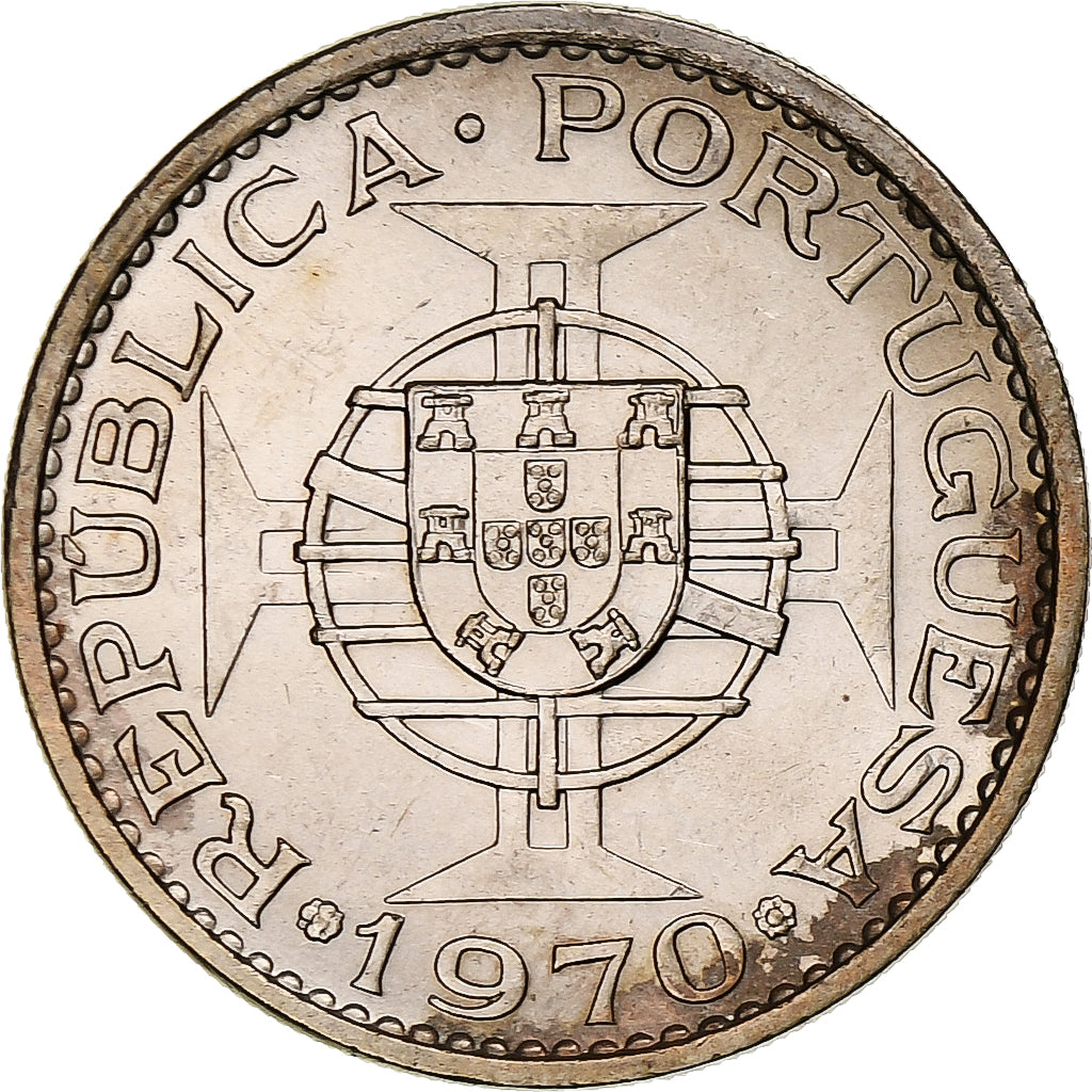 Timor, 5 Escudos, 1970, Lisbon, Cupro-nikkel, UNC-, KM:21