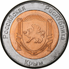 Ukraine, 500 Roubles, Non officielle, 2015, Russian Crimea, Bi-Metallic, UNZ