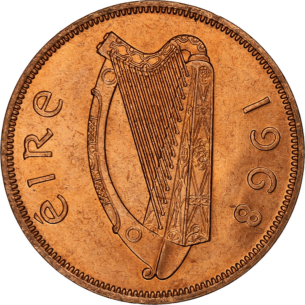 REPUBLIKA IRLANDII, Penny, 1968, Brązowy, MS(63), KM:11