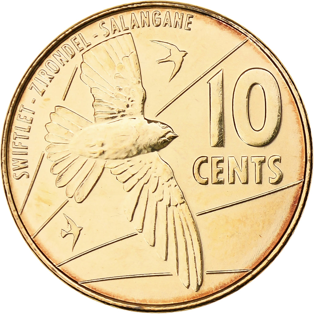 Seychelles, 10 Cents, 2021, Bronze Plated Steel, SPL