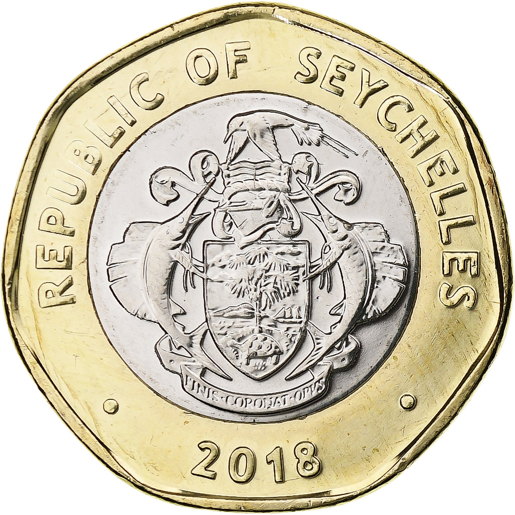 Seychelles, 10 Rupees, 2018, Bi-metallico, SPL