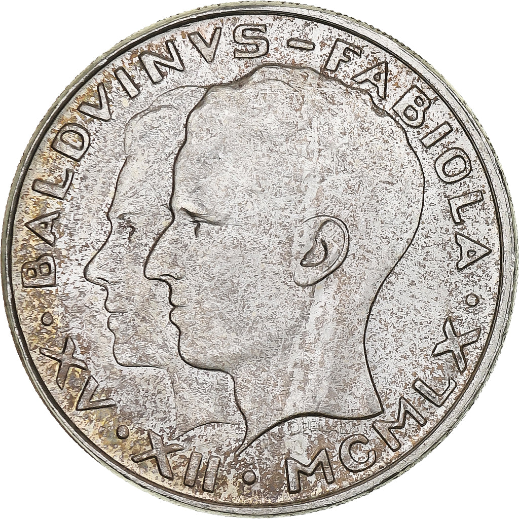 Belgium, 50 Francs, 50 Frank, 1960, Brussels, Silver, AU(55-58), KM:152.1